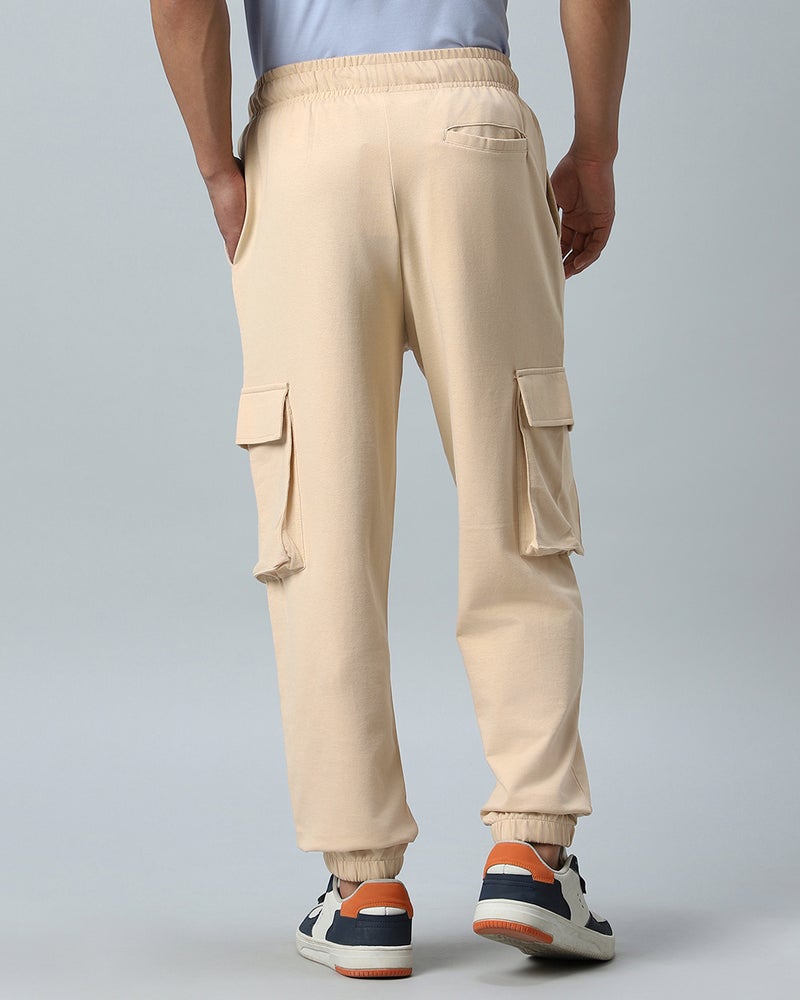 bewakoof Men's Brown Oversized Cargo Warm Joggers - Image 4